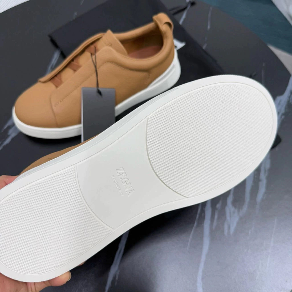 Tenis Zegna Triple Stitch Couro