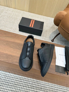 Tenis Zegna Triple Stitch Couro