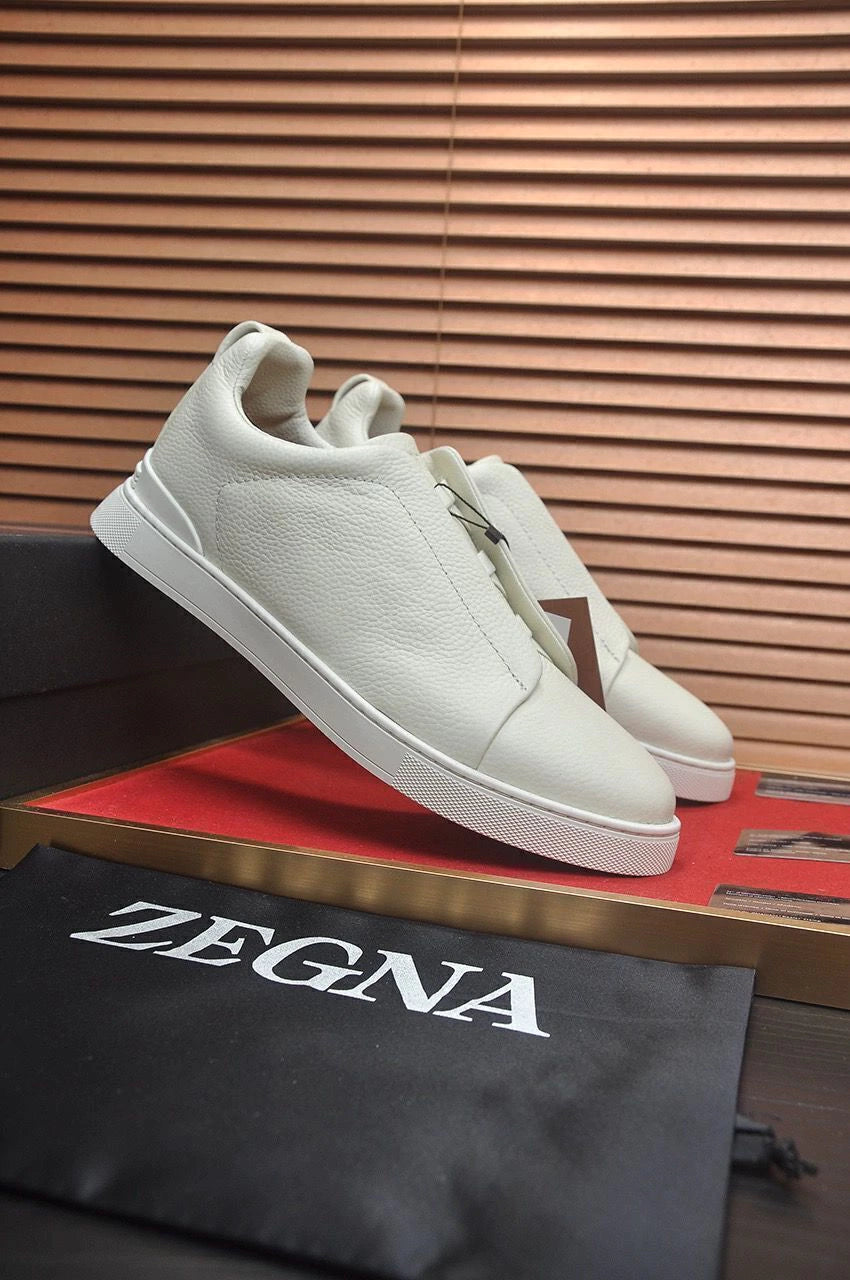 Tenis Zegna Triple Stitch Couro