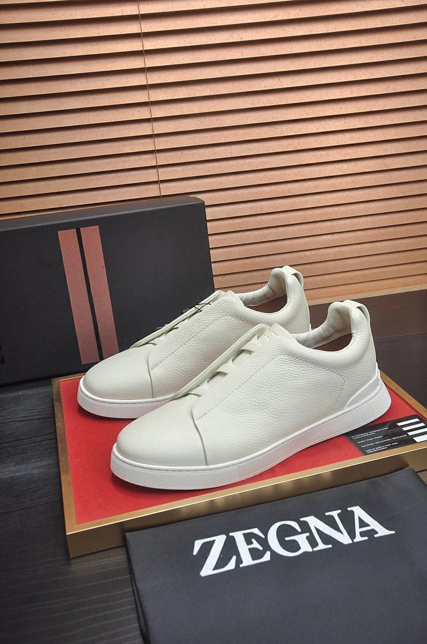 Tenis Zegna Triple Stitch Couro