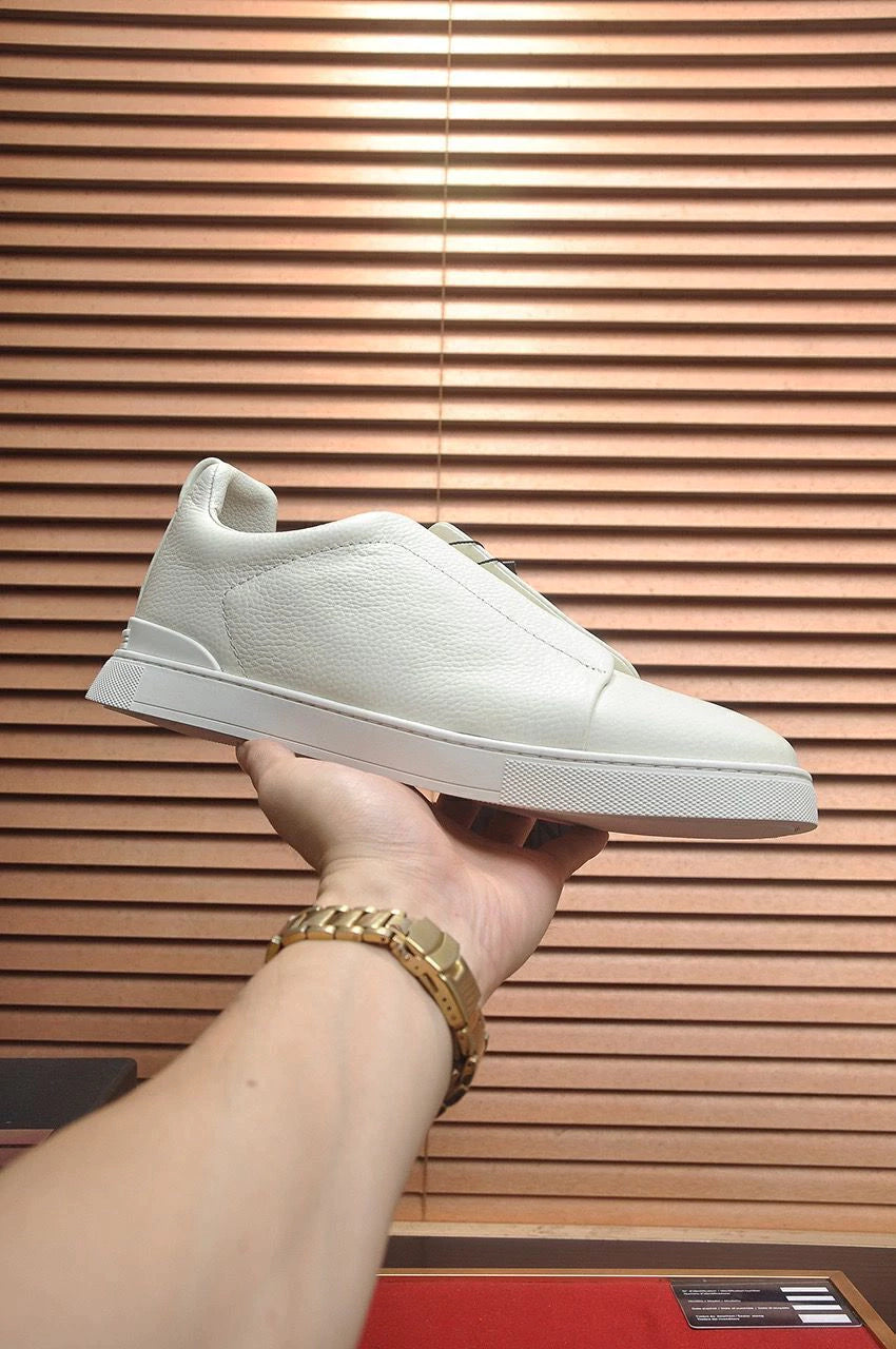 Tenis Zegna Triple Stitch Couro