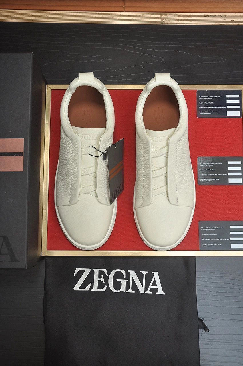 Tenis Zegna Triple Stitch Couro