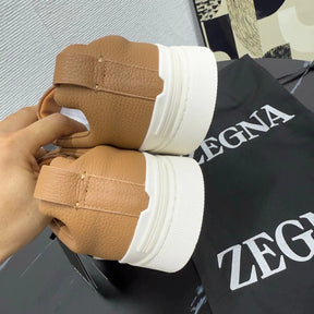 Tenis Zegna Triple Stitch Couro
