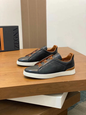 Tenis Zegna Triple Stitch Couro