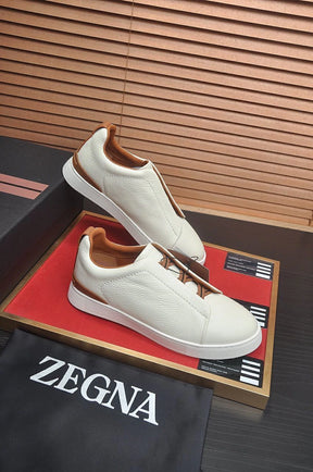 Tenis Zegna Triple Stitch Couro